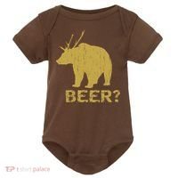 Deer Bear Beer Moose Elk Hunting Funny Baby Bodysuit thumb 0
