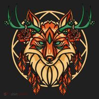 Deer Fox Abstract Women's Sweatshirt thumb 2