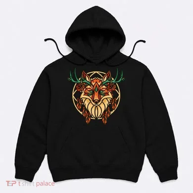 Deer Fox Abstract Hoodie