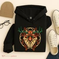 Deer Fox Abstract Hoodie thumb 4