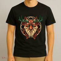 Deer Fox Abstract T-Shirt thumb 3