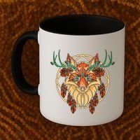 Deer Fox Abstract Coffee Mug thumb 2