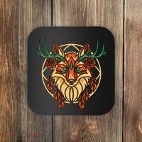 Deer Fox Abstract Coaster thumb 0