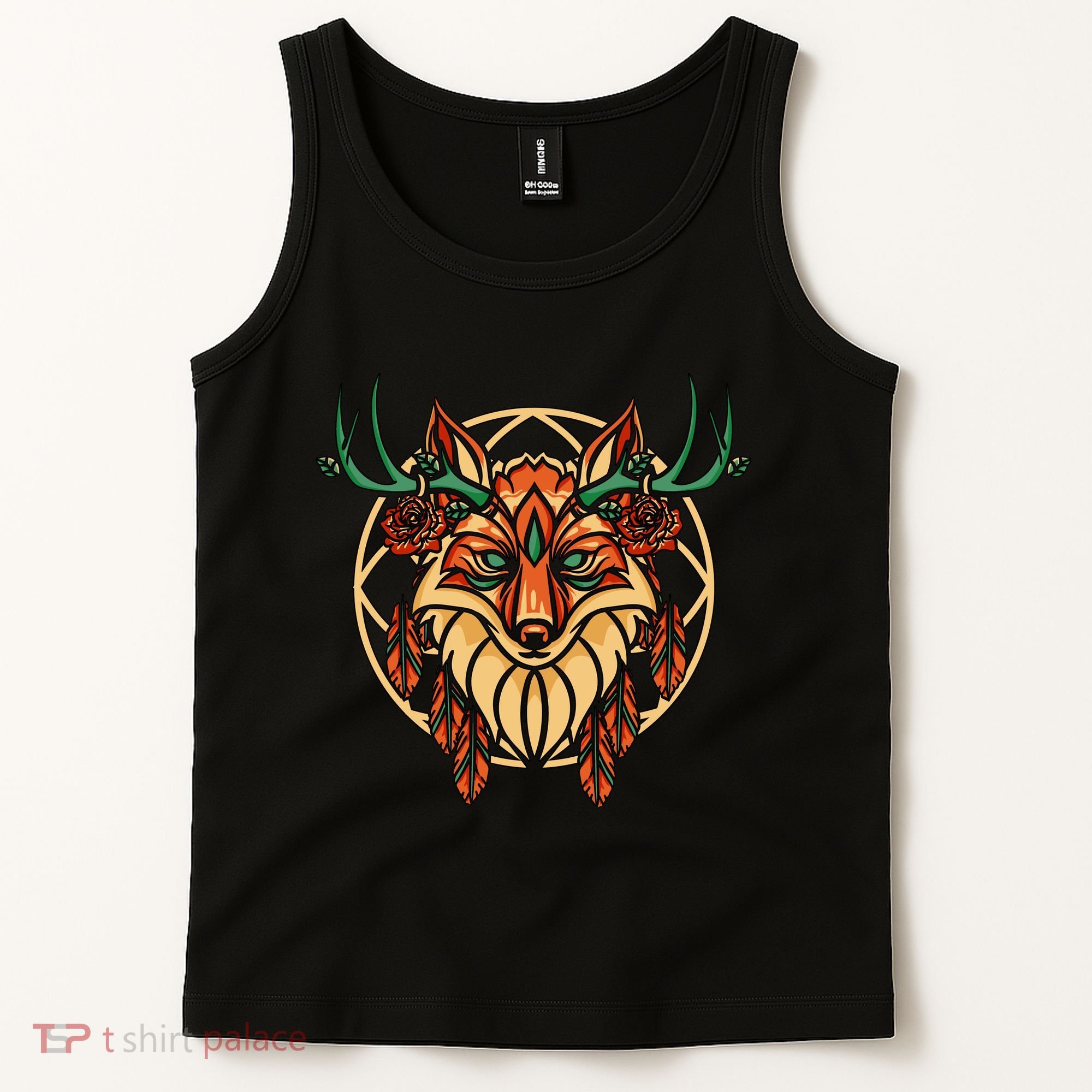 Deer Fox Abstract Tank Top
