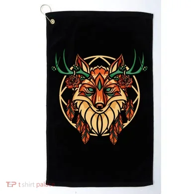 Deer Fox Abstract Golf Towel