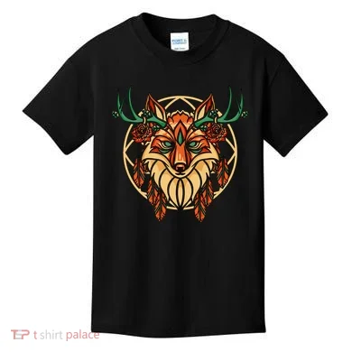Deer Fox Abstract Kids T-Shirt
