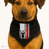 Deer Hunting Distressed USA American Flag USA-Made Doggie Bandana thumb 1