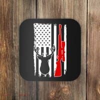 Deer Hunting Distressed USA American Flag Coaster thumb 0