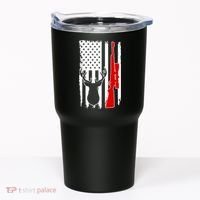 Deer Hunting Distressed USA American Flag Tumbler thumb 0