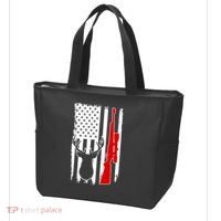 Deer Hunting Distressed USA American Flag Tote Bag thumb 3