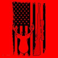 Deer Hunting Distressed USA American Flag Santa Hat thumb 1