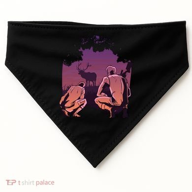 Deer Hunting Scene USA-Made Doggie Bandana