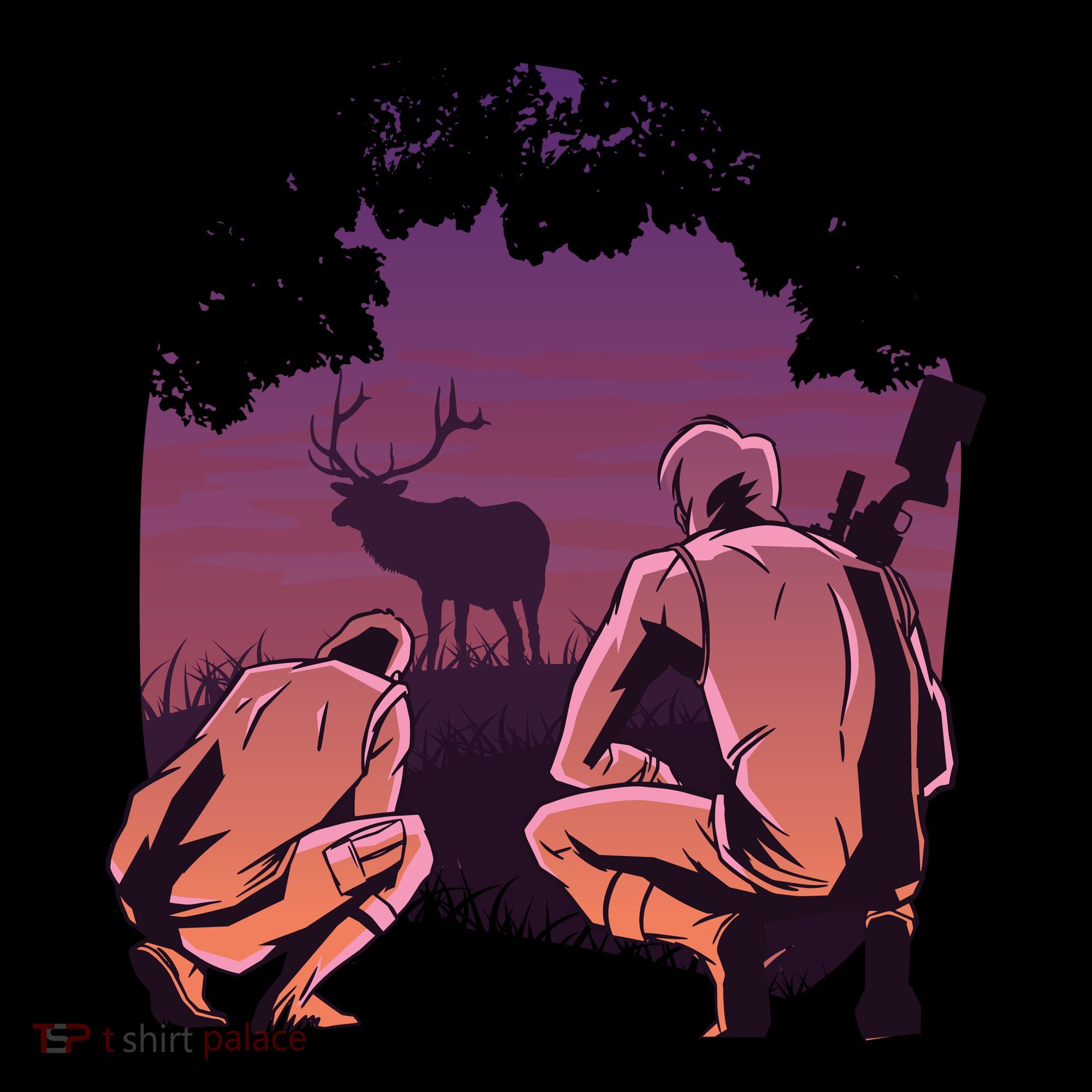 Deer Hunting Scene USA-Made Doggie Bandana