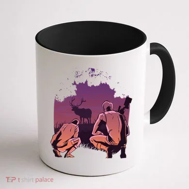 Deer Hunting Scene Coffee Mug back
