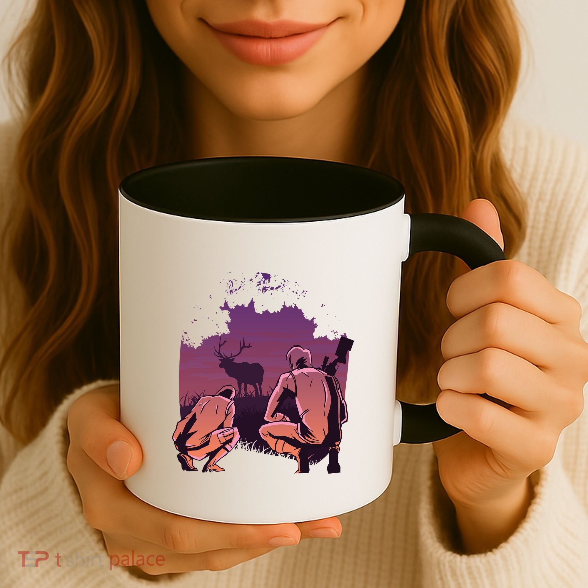 Deer Hunting Scene Coffee Mug