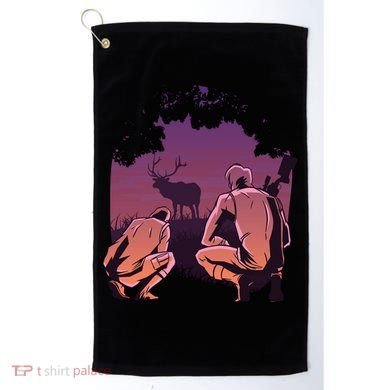 Deer Hunting Scene Golf Towel