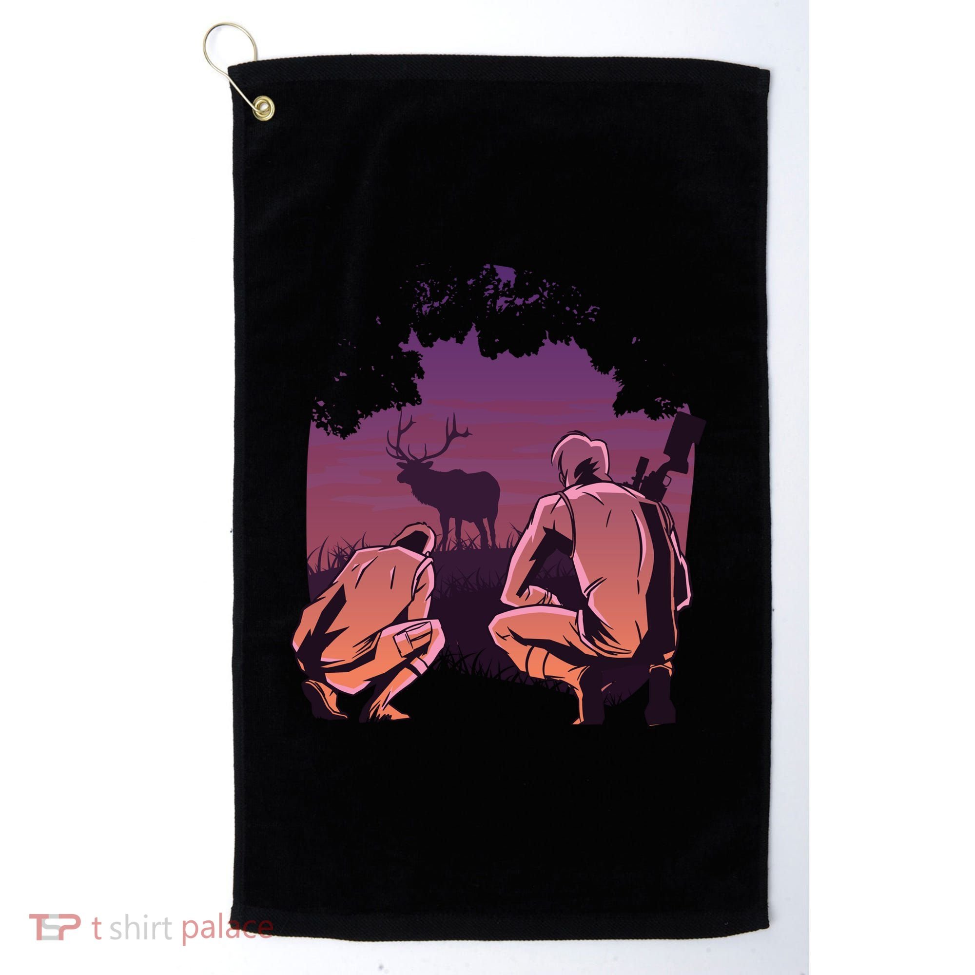 Deer Hunting Scene Golf Towel