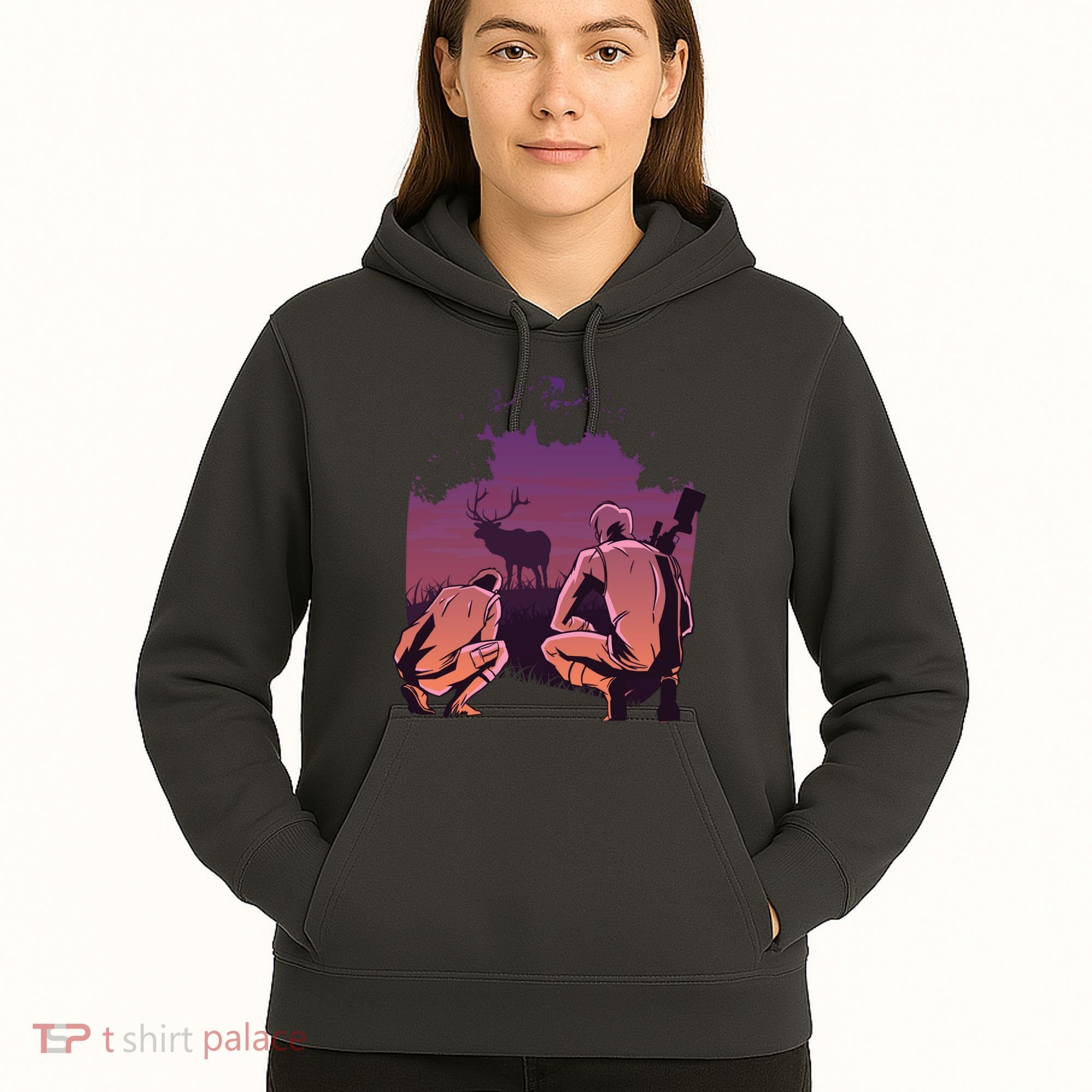Deer Hunting Scene Hoodie