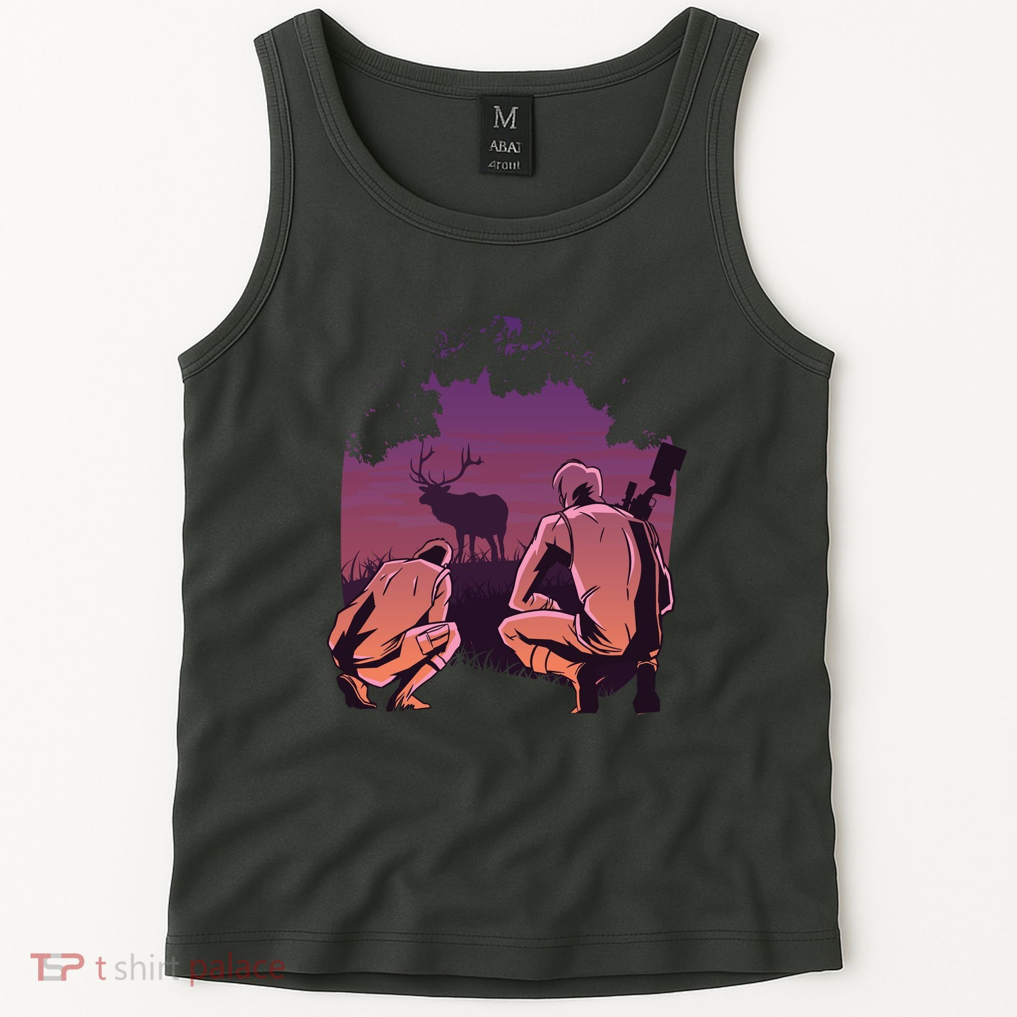 Deer Hunting Scene Tank Top