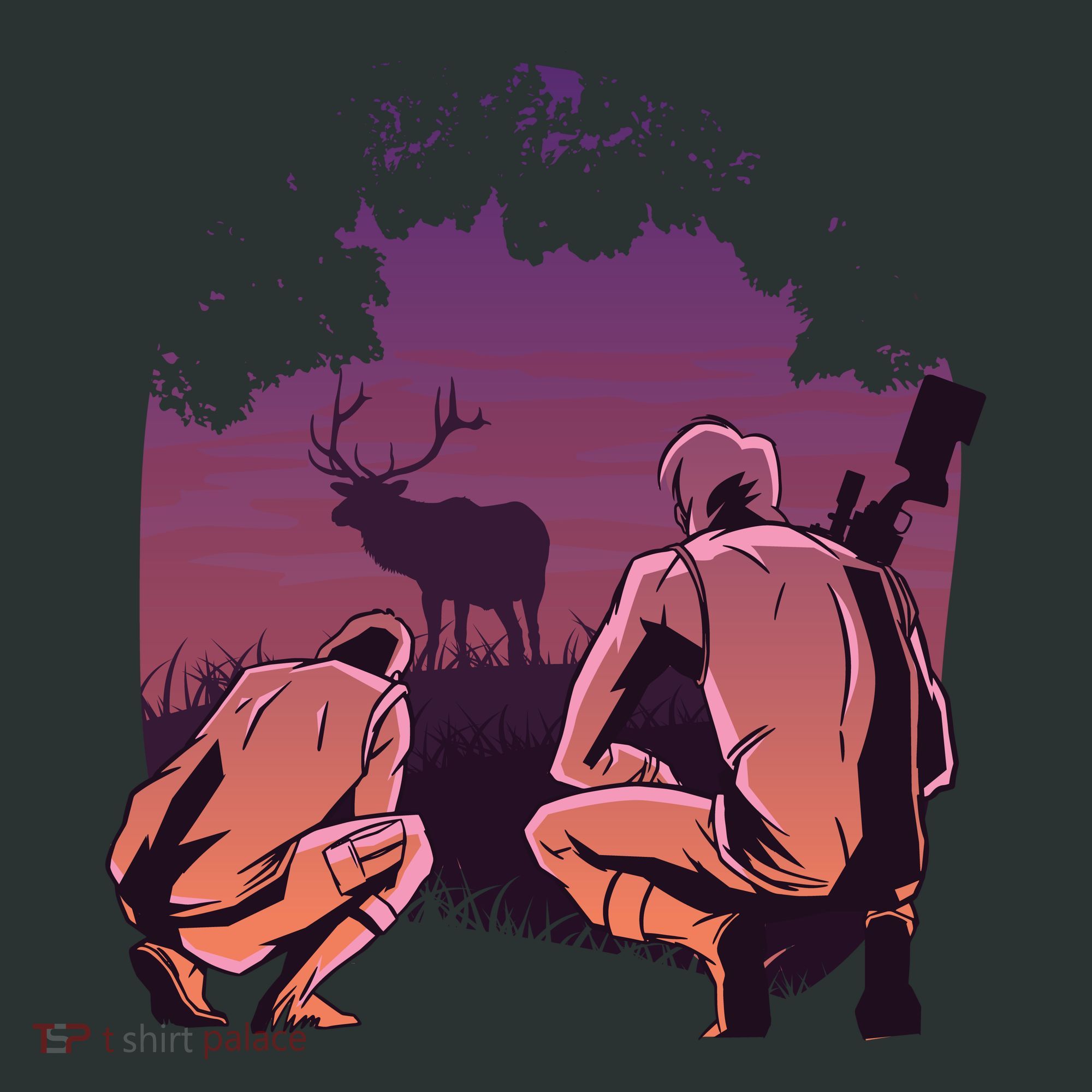 Deer Hunting Scene Women's T-Shirt