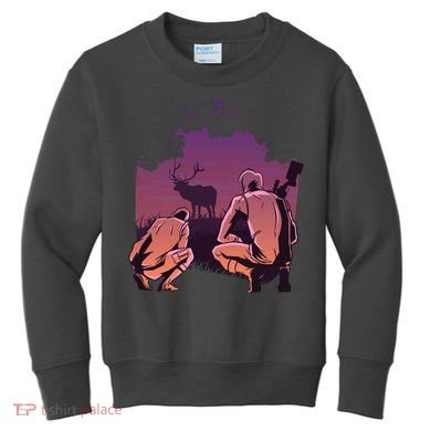 Deer Hunting Scene Kids Sweatshirt