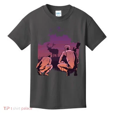 Deer Hunting Scene Kids T-Shirt