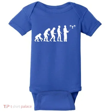 Drone Evolution Funny Quadcopter Drone Pilot Gift Baby Bodysuit