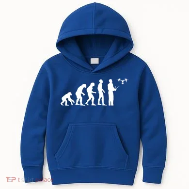 Drone Evolution Funny Quadcopter Drone Pilot Gift Kids Hoodie
