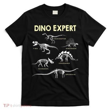 Dino Expert Future Paleontologist Dinosaur Fossil Bones T-Shirt