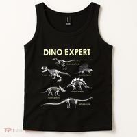 Dino Expert Future Paleontologist Dinosaur Fossil Bones Tank Top thumb 2