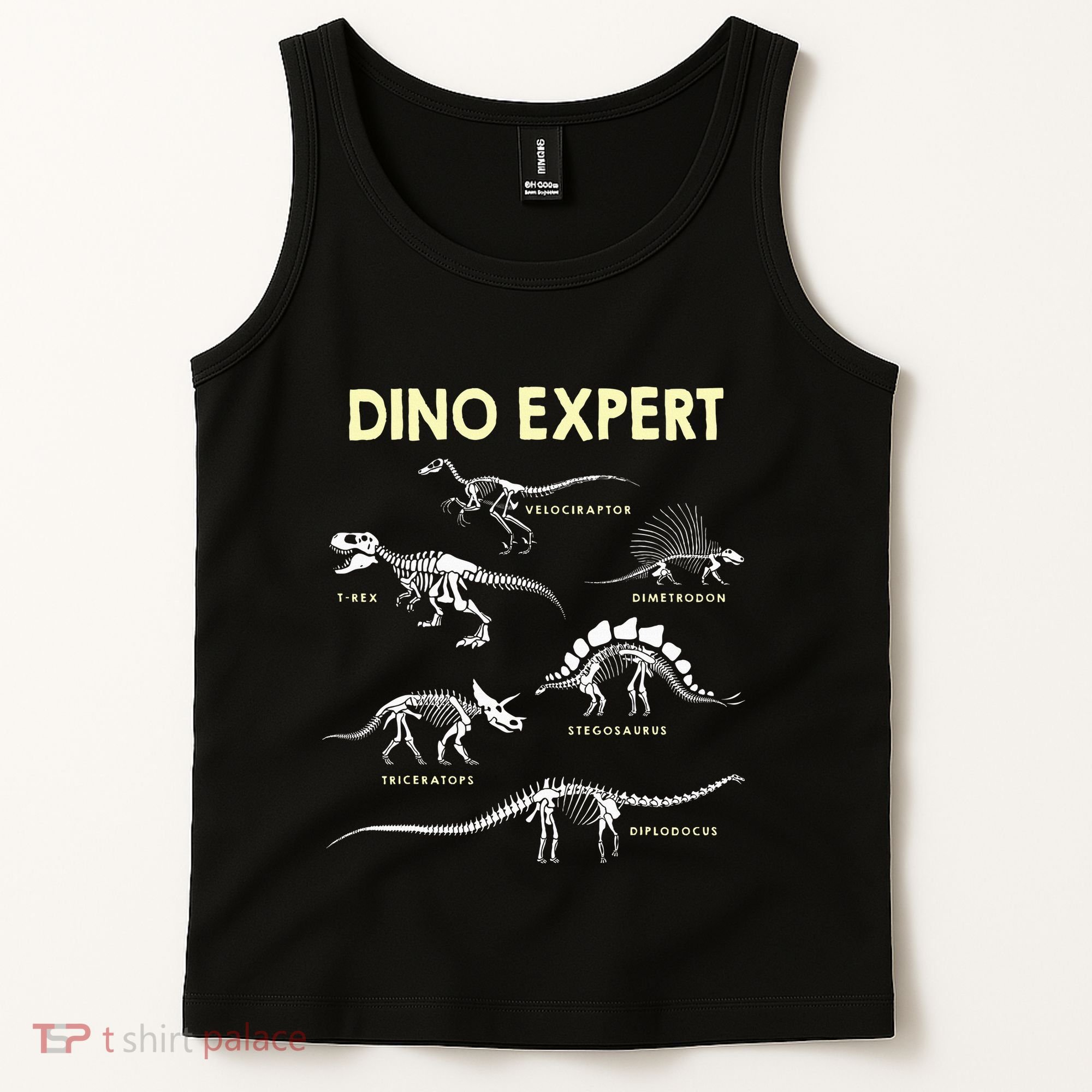 Dino Expert Future Paleontologist Dinosaur Fossil Bones Tank Top