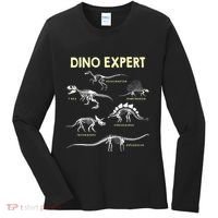 Dino Expert Future Paleontologist Dinosaur Fossil Bones Women's Long Sleeve Shirt thumb 0