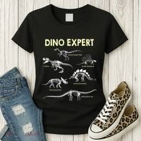 Dino Expert Future Paleontologist Dinosaur Fossil Bones Women's T-Shirt thumb 3