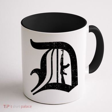Defend Detroit Gun AK47 Coffee Mug back