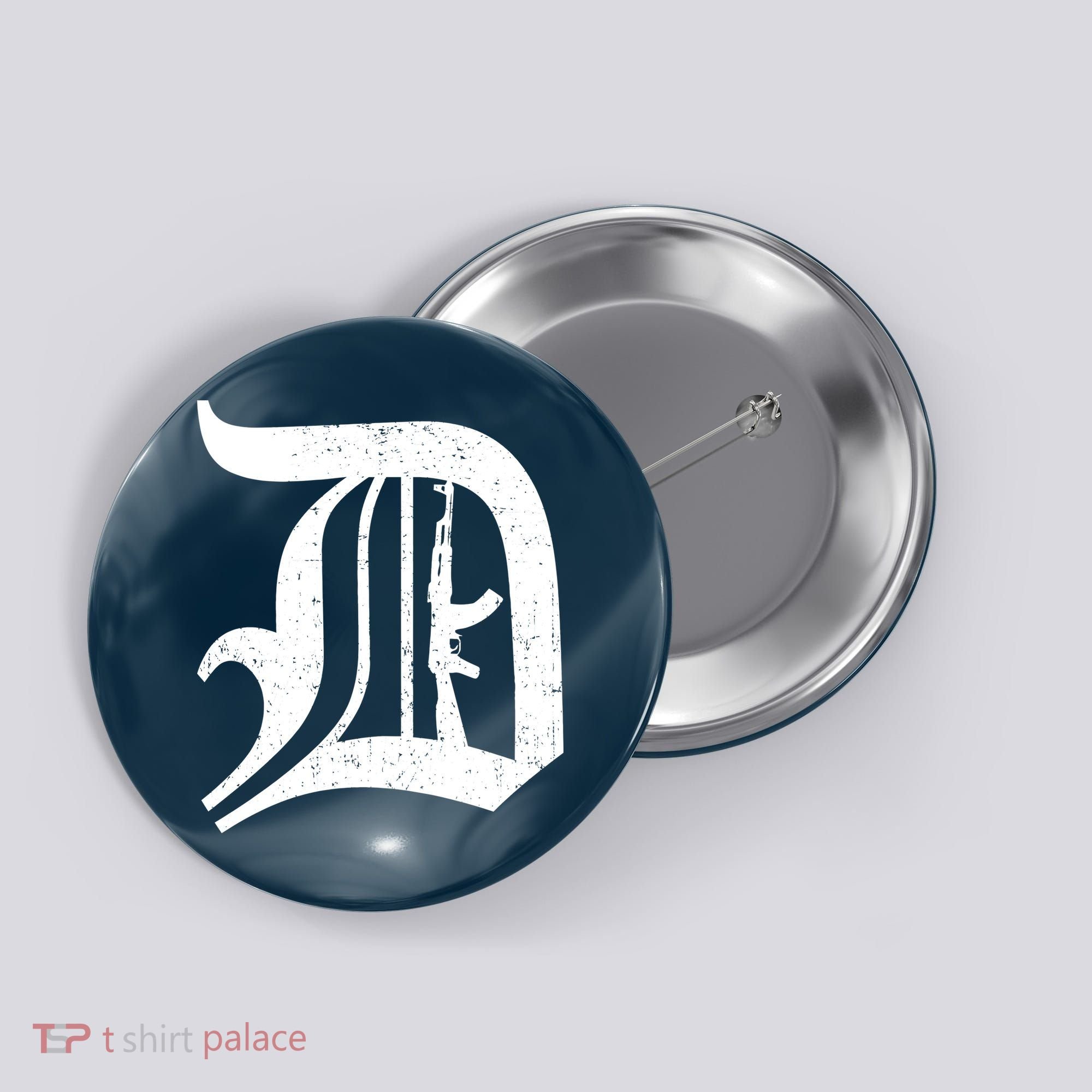 Defend Detroit Gun AK47 Button