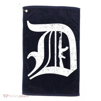 Defend Detroit Gun AK47 Golf Towel