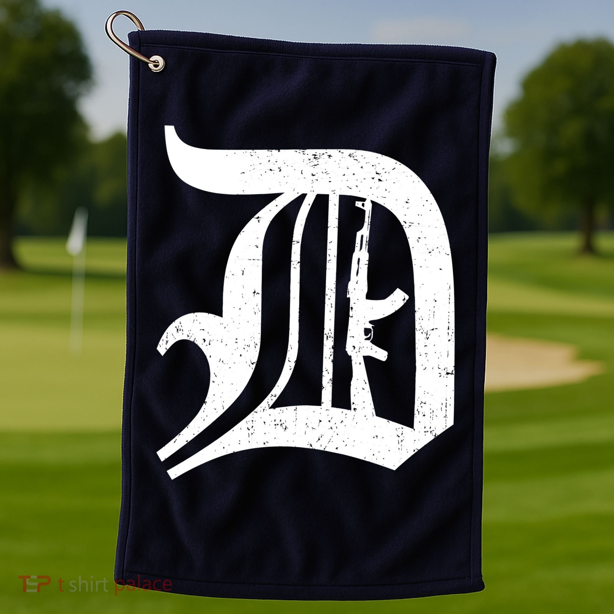 Defend Detroit Gun AK47 Golf Towel