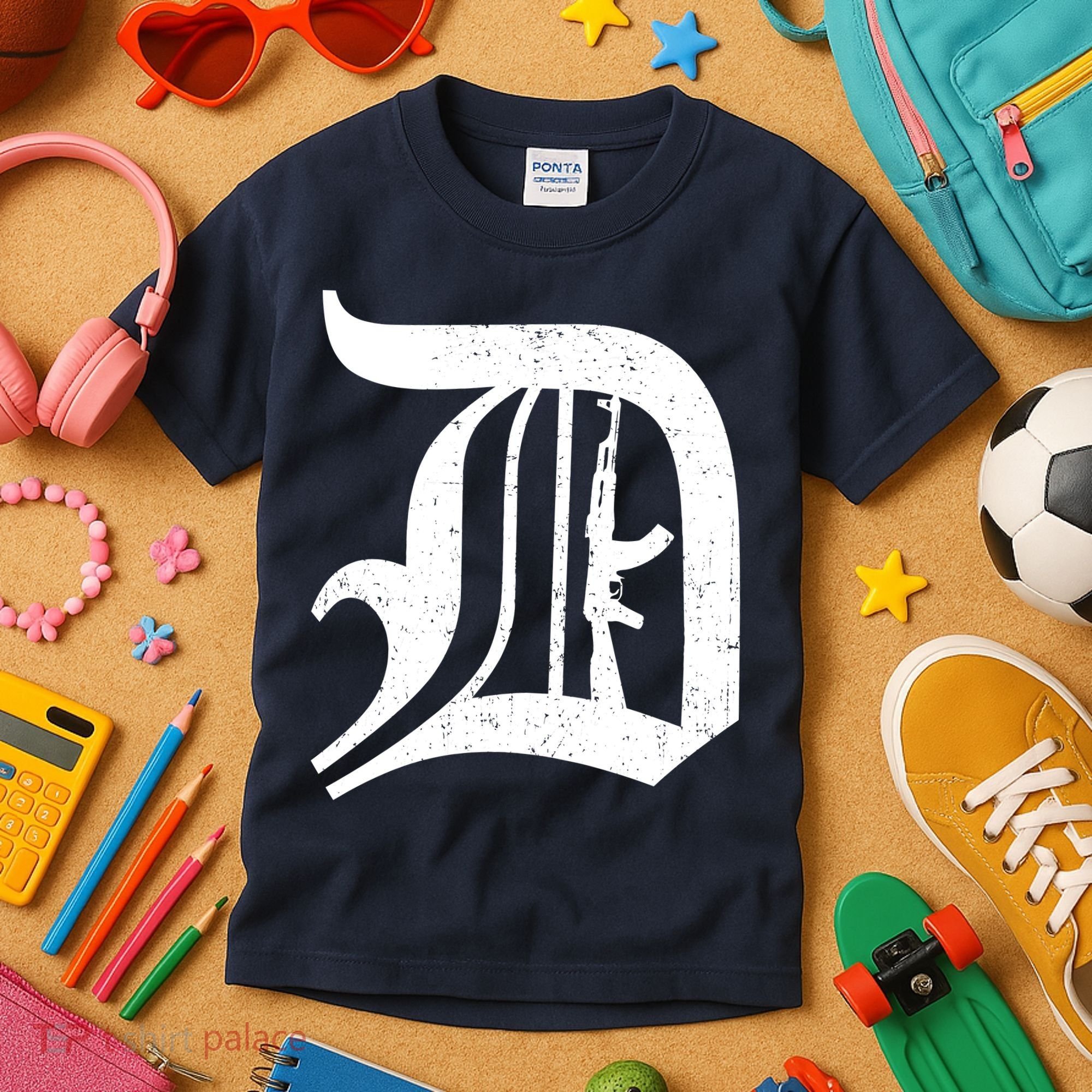 Defend Detroit Gun AK47 Kids T-Shirt