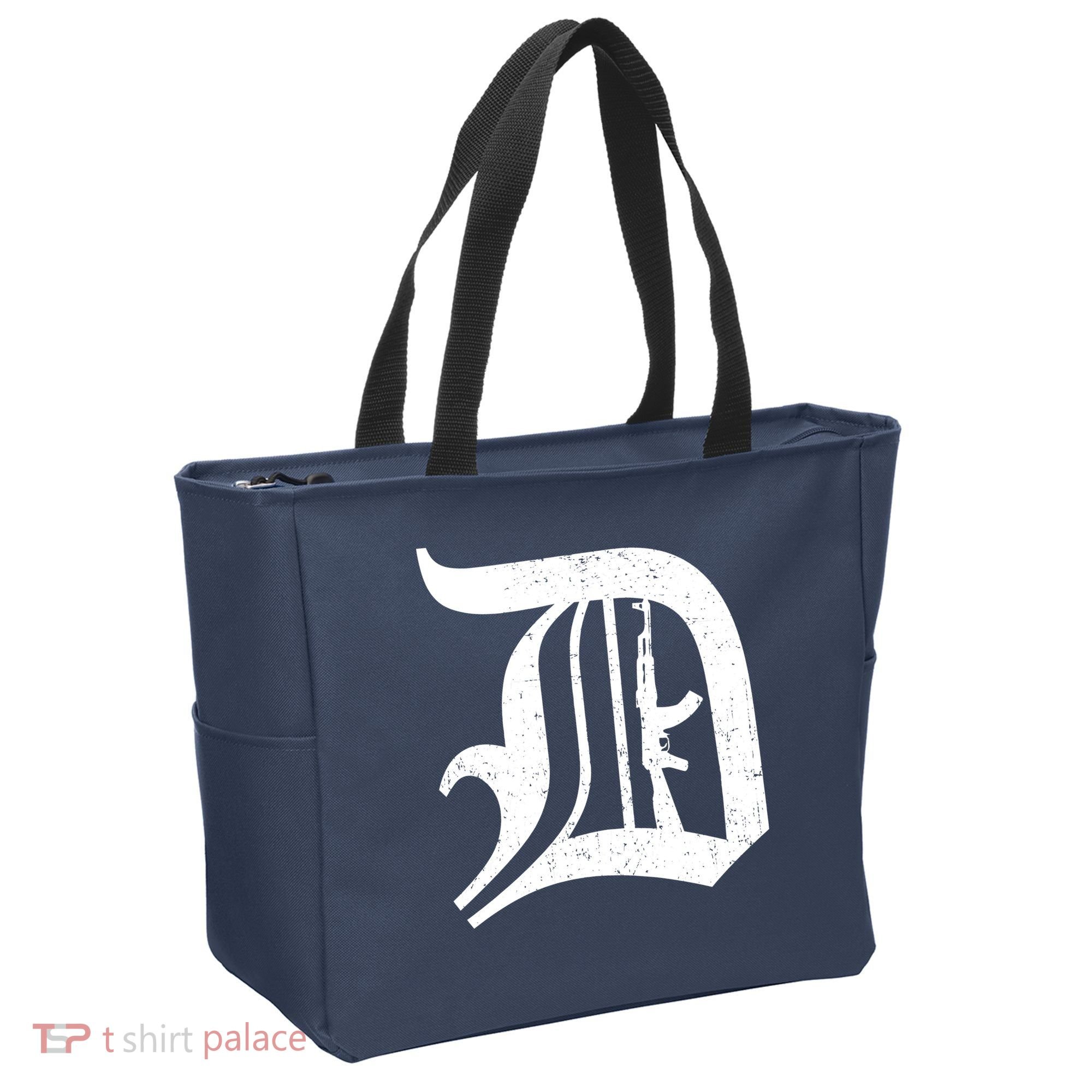 Defend Detroit Gun AK47 Tote Bag