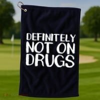 Definitely Not Drugs Golf Towel thumb 1