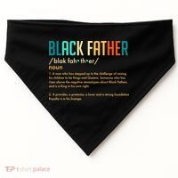 Definition Of A Black Father  USA-Made Doggie Bandana thumb 0