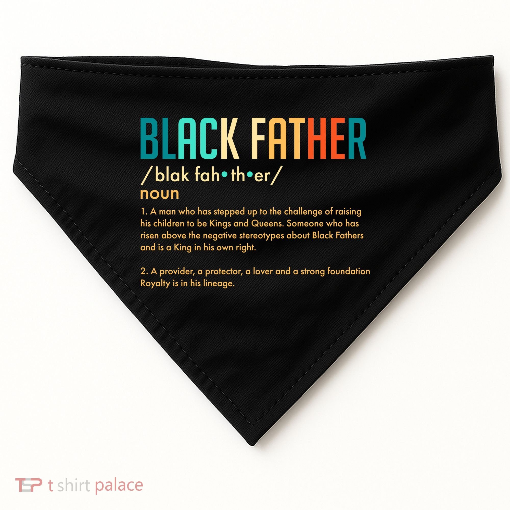 Definition Of A Black Father  USA-Made Doggie Bandana