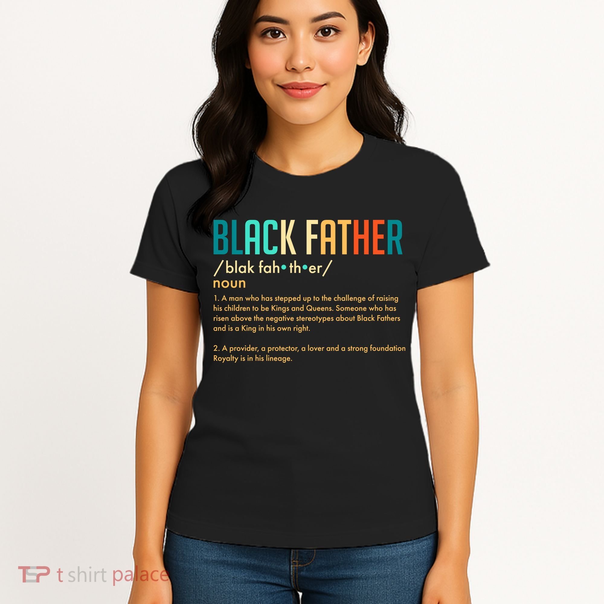 Definition Of A Black Father  Women's T-Shirt