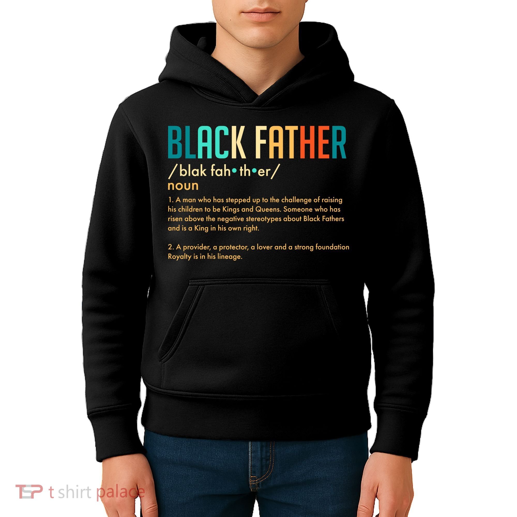 Definition Of A Black Father  Kids Hoodie