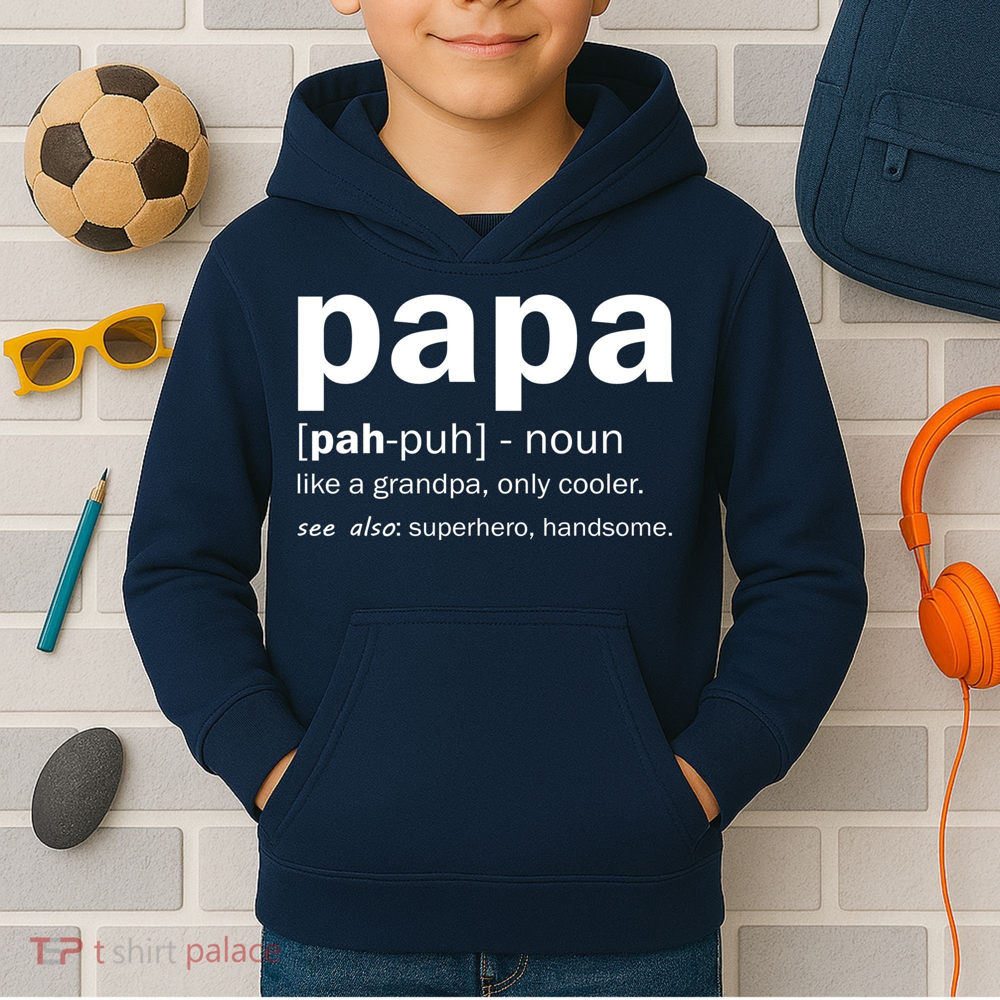 Definition Of A Papa Kids Hoodie