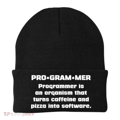 Definition of A Programmer Funny Coffee Beanie