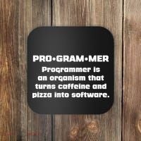 Definition of A Programmer Funny Coffee Coaster thumb 0