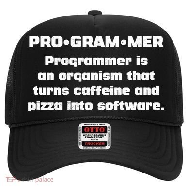 Definition of A Programmer Funny Coffee Hat