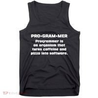 Definition of A Programmer Funny Coffee Tank Top thumb 0