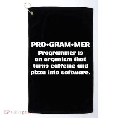 Definition of A Programmer Funny Coffee Golf Towel